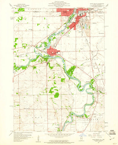 United States Geological Survey South Beloit, IL-WI (1959, 24000-Scale) digital map