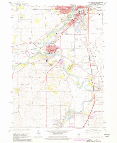 United States Geological Survey South Beloit, IL-WI (1971, 24000-Scale) digital map