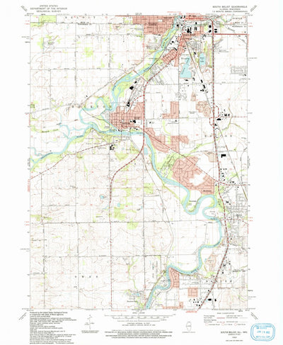 United States Geological Survey South Beloit, IL-WI (1993, 24000-Scale) digital map