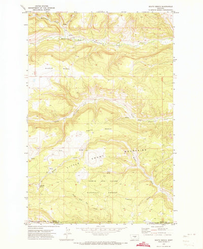 United States Geological Survey South Bench, MT (1970, 24000-Scale) digital map