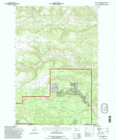 United States Geological Survey South Bench, MT (1995, 24000-Scale) digital map