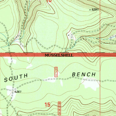 United States Geological Survey South Bench, MT (1995, 24000-Scale) digital map