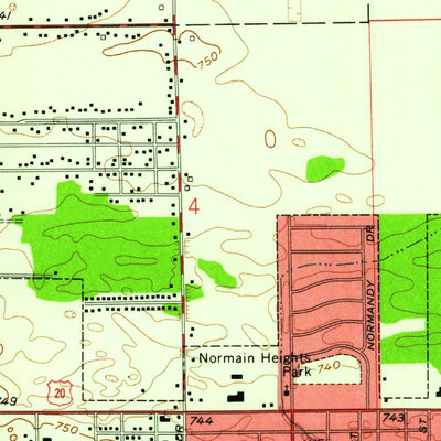 United States Geological Survey South Bend East, IN (1958, 24000-Scale) digital map