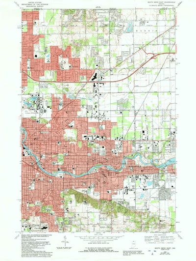 United States Geological Survey South Bend East, IN (1969, 24000-Scale) digital map