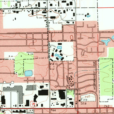 United States Geological Survey South Bend East, IN (1969, 24000-Scale) digital map
