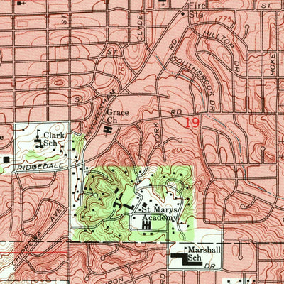 United States Geological Survey South Bend East, IN (1969, 24000-Scale) digital map