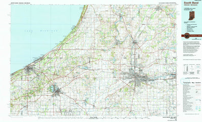United States Geological Survey South Bend, IN-MI (1983, 100000-Scale) digital map