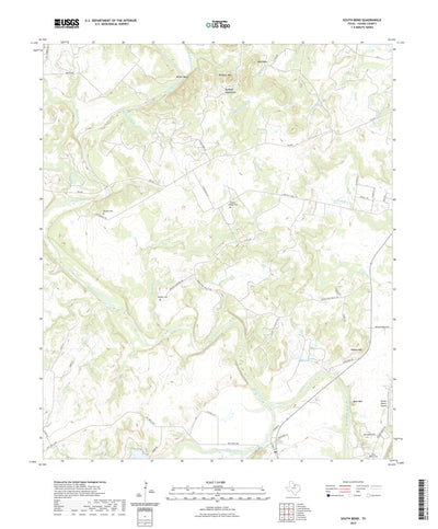 United States Geological Survey South Bend, TX (2022, 24000-Scale) digital map
