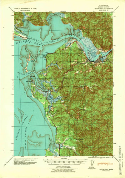 United States Geological Survey South Bend, WA (1940, 62500-Scale) digital map