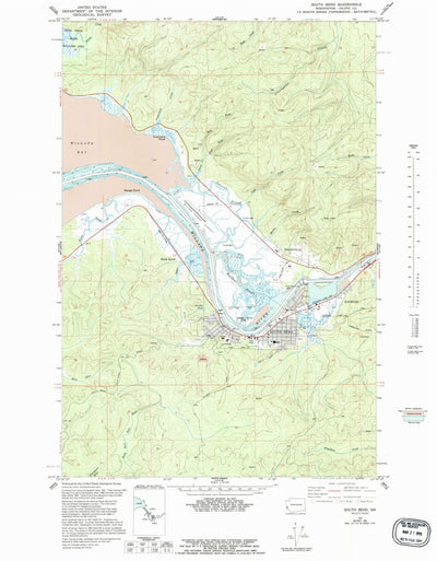 United States Geological Survey South Bend, WA (1957, 24000-Scale) digital map