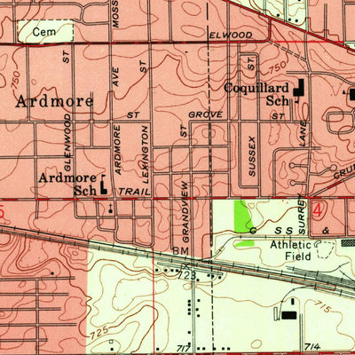 United States Geological Survey South Bend West, IN (1958, 24000-Scale) digital map
