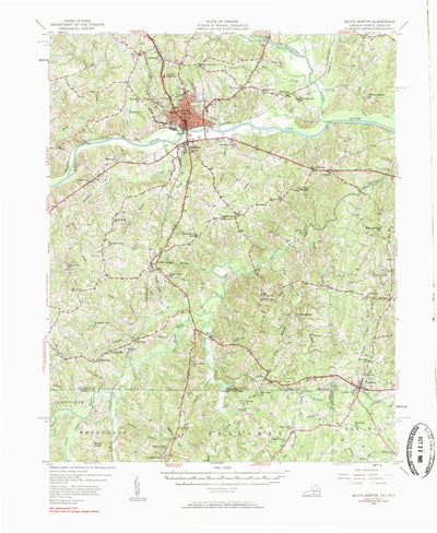 United States Geological Survey South Boston, VA-NC (1957, 62500-Scale) digital map