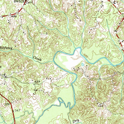 United States Geological Survey South Boston, VA-NC (1957, 62500-Scale) digital map