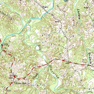 United States Geological Survey South Boston, VA-NC (1957, 62500-Scale) digital map