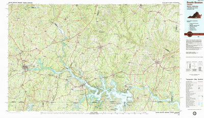 United States Geological Survey South Boston, VA-NC (1984, 100000-Scale) digital map