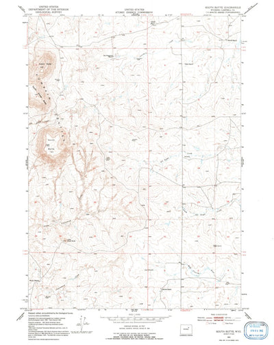 United States Geological Survey South Butte, WY (1953, 24000-Scale) digital map
