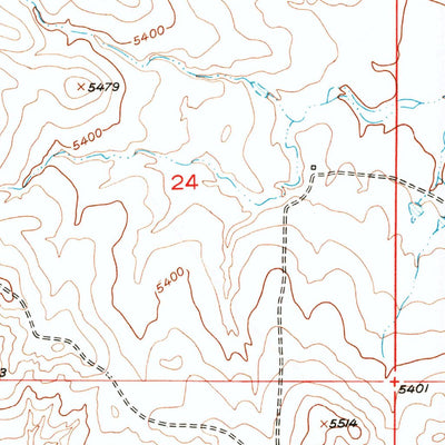 United States Geological Survey South Butte, WY (1953, 24000-Scale) digital map