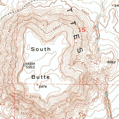 United States Geological Survey South Butte, WY (1953, 24000-Scale) digital map