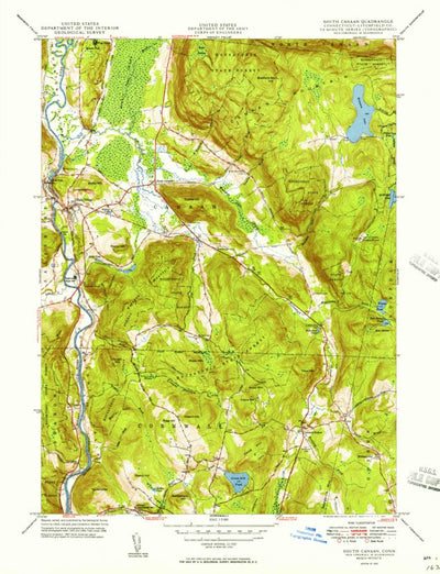 United States Geological Survey South Canaan, CT (1950, 31680-Scale) digital map