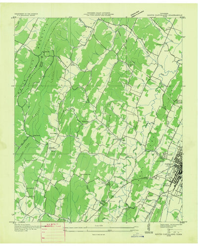 United States Geological Survey South Cleveland, TN (1935, 24000-Scale) digital map
