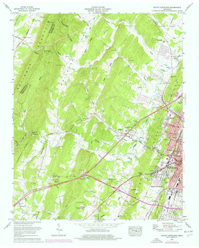 United States Geological Survey South Cleveland, TN (1965, 24000-Scale) digital map