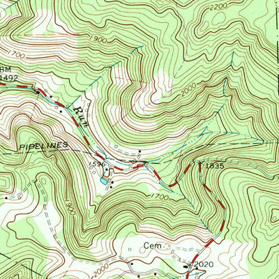 United States Geological Survey South Connellsville, PA (1964, 24000-Scale) digital map