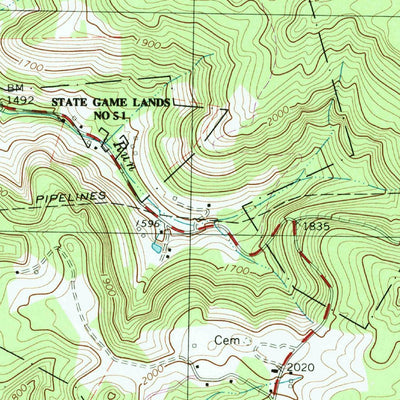 United States Geological Survey South Connellsville, PA (1999, 24000-Scale) digital map