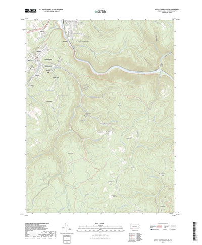 United States Geological Survey South Connellsville, PA (2023, 24000-Scale) digital map