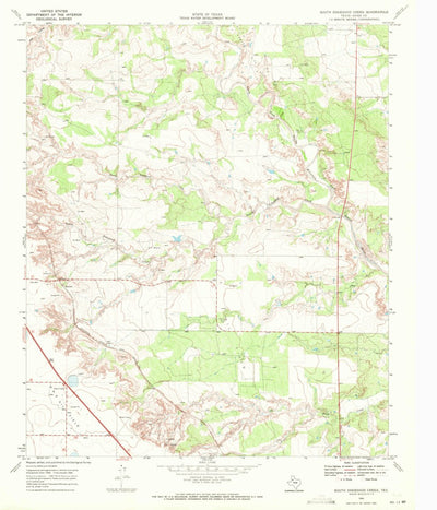 United States Geological Survey South Dokegood Creek, TX (1968, 24000-Scale) digital map