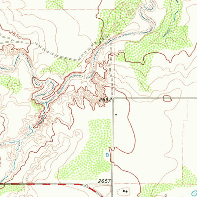 United States Geological Survey South Dokegood Creek, TX (1968, 24000-Scale) digital map