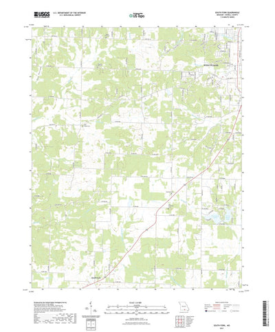 United States Geological Survey South Fork, MO (2021, 24000-Scale) digital map