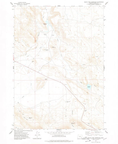 United States Geological Survey South Fork Reservoir, OR (1977, 24000-Scale) digital map