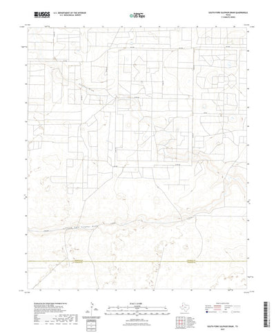 United States Geological Survey South Fork Sulphur Draw, TX (2022, 24000-Scale) digital map