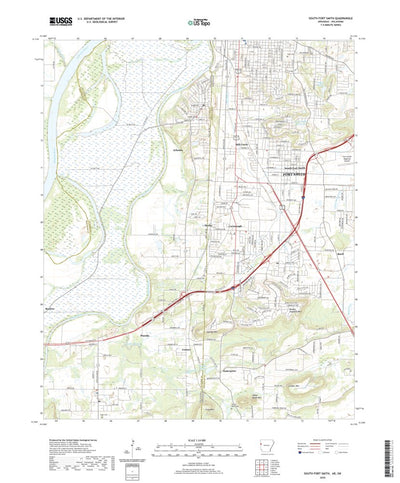 United States Geological Survey South Fort Smith, AR (2020, 24000-Scale) digital map