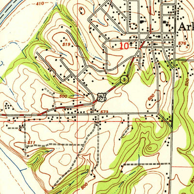 United States Geological Survey South Fort Smith, AR-OK (1951, 24000-Scale) digital map