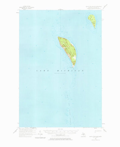 United States Geological Survey South Fox Island, MI (1956, 62500-Scale) digital map