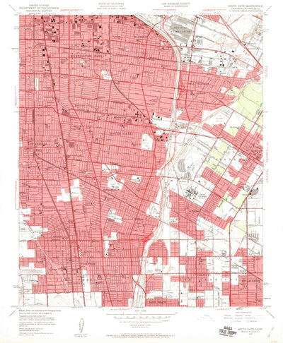 United States Geological Survey South Gate, CA (1949, 24000-Scale) digital map