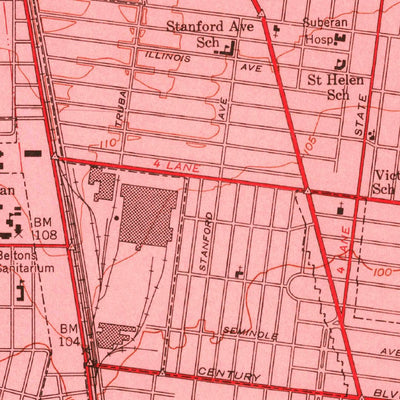 United States Geological Survey South Gate, CA (1949, 24000-Scale) digital map