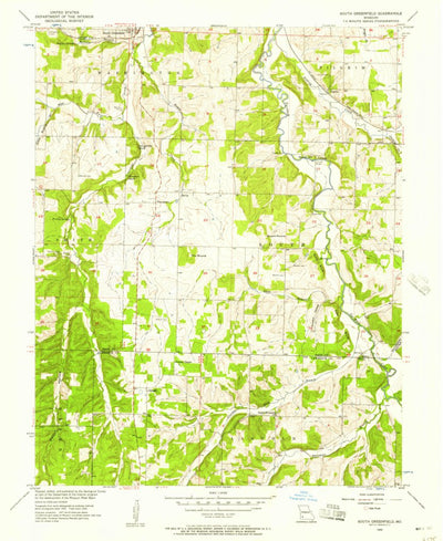 United States Geological Survey South Greenfield, MO (1956, 24000-Scale) digital map