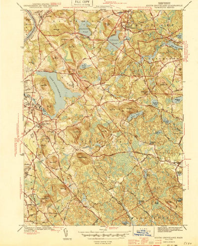 United States Geological Survey South Groveland, MA (1944, 31680-Scale) digital map