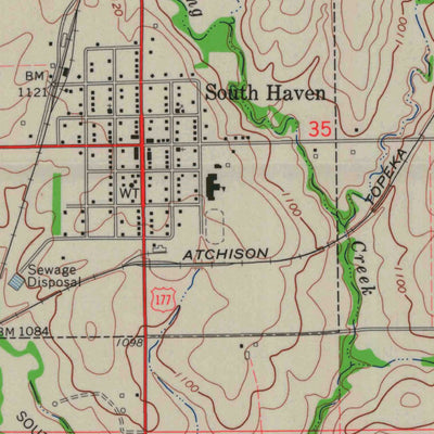 United States Geological Survey South Haven, KS (1965, 24000-Scale) digital map