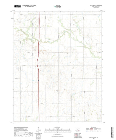 United States Geological Survey South Haven NE, KS (2022, 24000-Scale) digital map