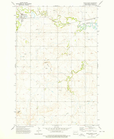 United States Geological Survey South Heart, ND (1973, 24000-Scale) digital map