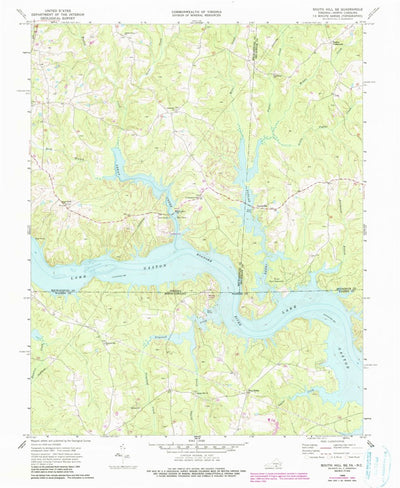 United States Geological Survey South Hill SE, VA-NC (1968, 24000-Scale) digital map