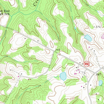 United States Geological Survey South Hill, VA (1968, 24000-Scale) digital map