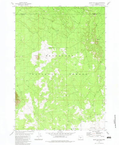 United States Geological Survey South Ice Cave, OR (1982, 24000-Scale) digital map