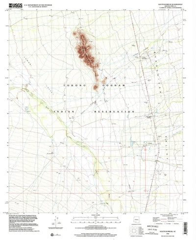 United States Geological Survey South Komelik, AZ (1996, 24000-Scale) digital map