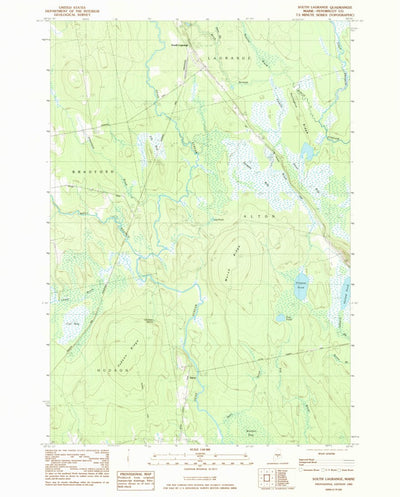 United States Geological Survey South Lagrange, ME (1983, 24000-Scale) digital map