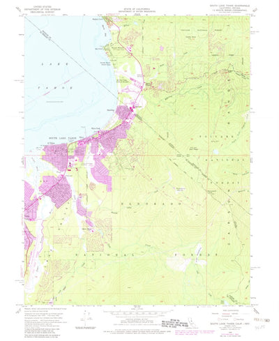 United States Geological Survey South Lake Tahoe, CA-NV (1955, 24000-Scale) digital map