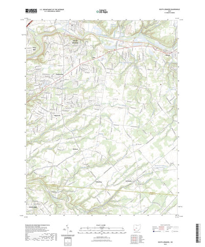 United States Geological Survey South Lebanon, OH (2023, 24000-Scale) digital map